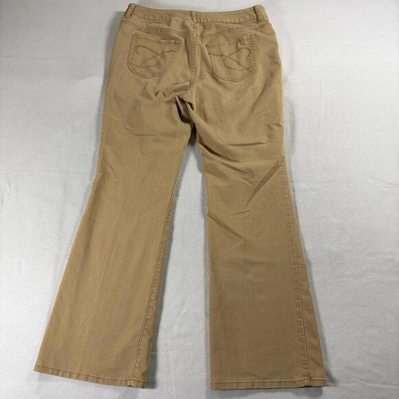 Chico’s Platinum Denim Womens Bootcut Jeans Tan Stretch Size 1.5 Regular 34x31 - Picture 7 of 7